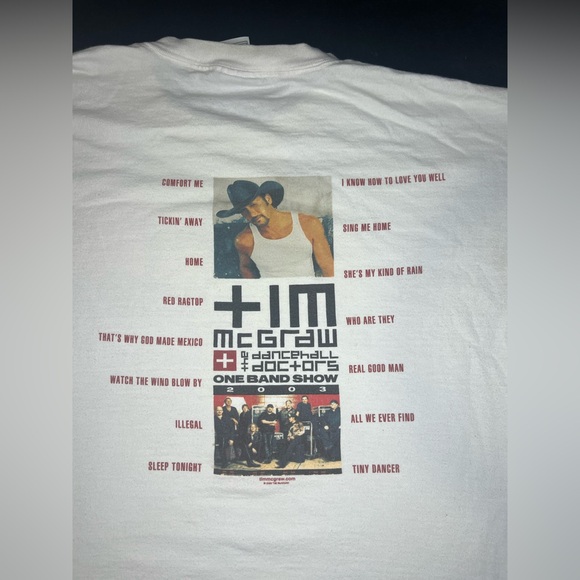 Vintage 2003 Tim McGraw Music Tour T-Shirt Size XL - Picture 4 of 7